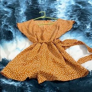 She + Sky yellow and white romper (small)